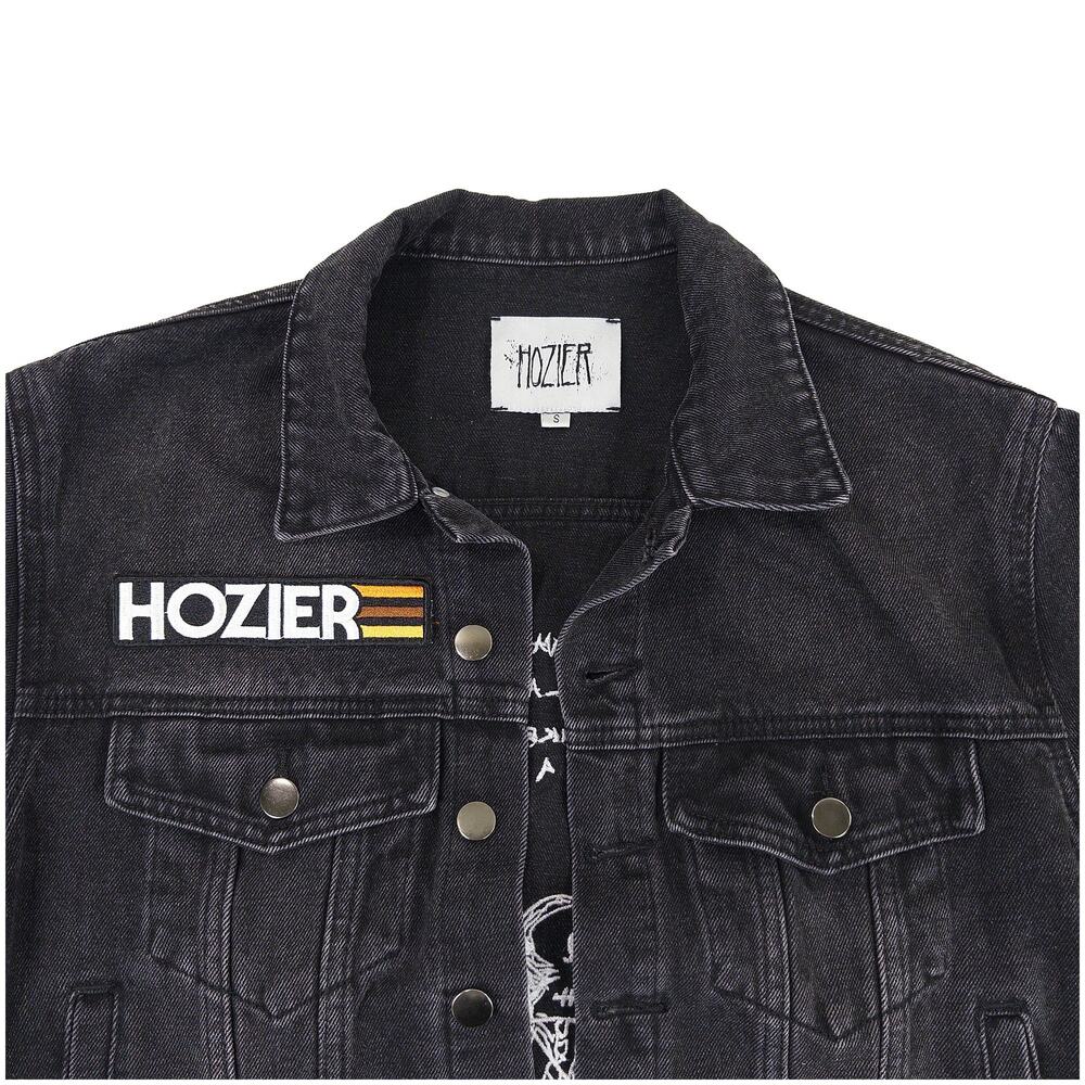 Hozier Lost in a Haze Black Denim Jacket Unisex Size S Unreal Unearth Tour EUC - Picture 3 of 9